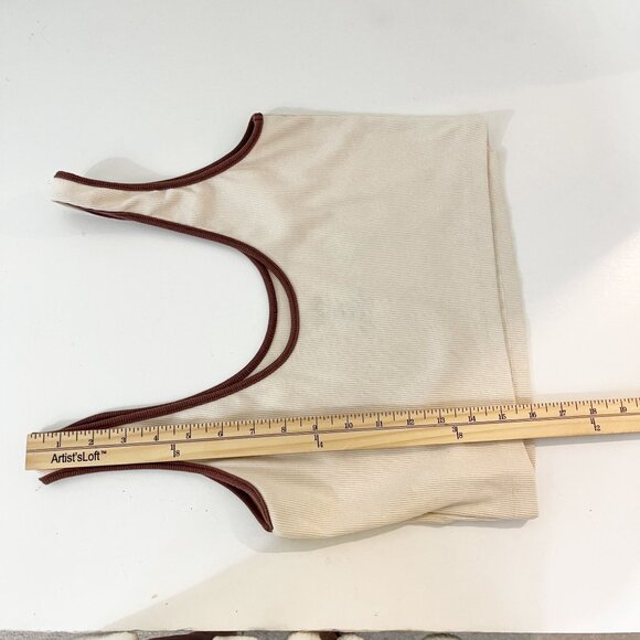 Roxy I Heart Surfer Boys Logo Spell Out Ribbed Tank Top Crop Top - Size Large - Picture 5 of 5